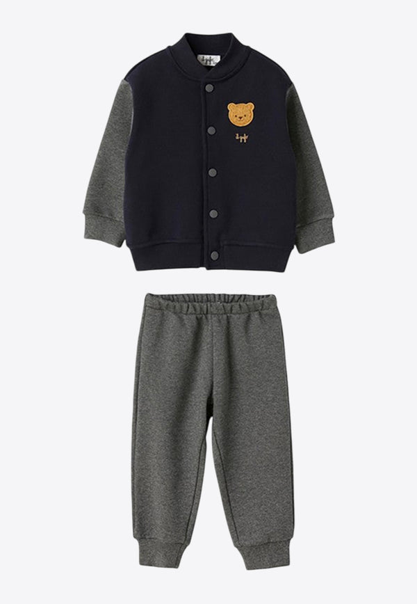 Il Gufo Babies Fleece Bomber Jacket and Track Pants Set Multicolor A24DP492M0116-BCO/P_GUFO-4909