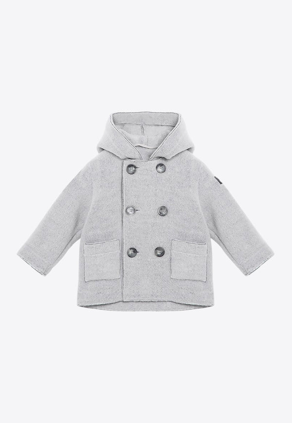 Il Gufo Babies Double-Breasted Fleece Jacket Gray A24GM365N0041-AWO/P_GUFO-031