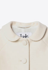 Il Gufo Baby Girls Couture Single-Breasted Wool Coat White A24GP245W0025-AWO/P_GUFO-100