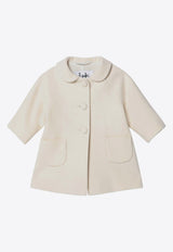 Il Gufo Baby Girls Couture Single-Breasted Wool Coat White A24GP245W0025-CWO/P_GUFO-100