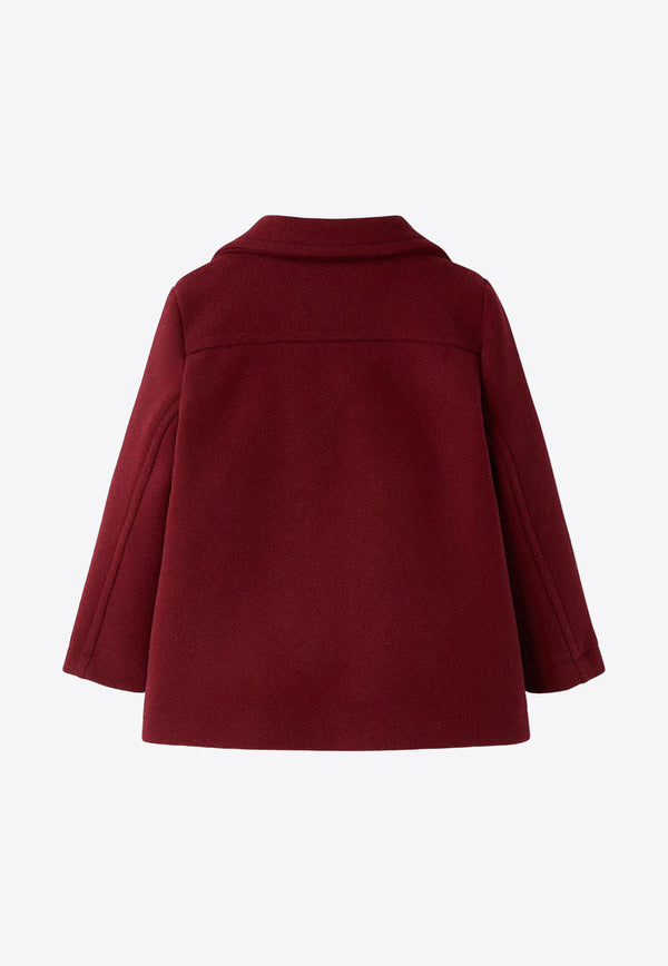 Il Gufo Girls Double-Breasted Coat Red A24GP344M0138-AWO/P_GUFO-694