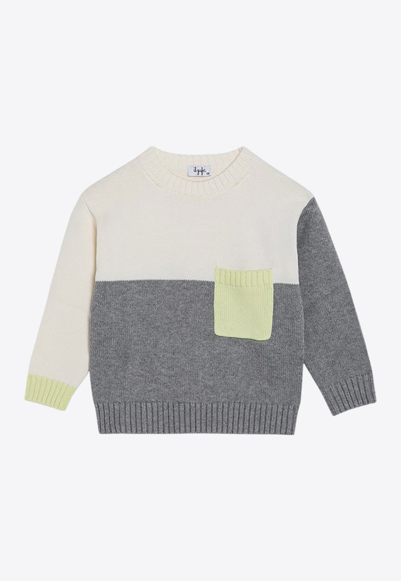 Il Gufo Boys Colorblocked Knitted Sweater Multicolor A24MA465EM109-CWO/P_GUFO-1007