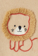 Il Gufo Babies Lion Embroidered Sweater Beige A24MA466EM220-AWO/P_GUFO-118