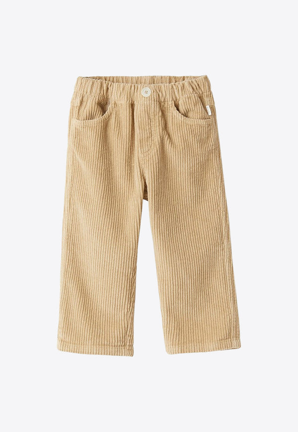 Il Gufo Babies Corduroy Straight-Leg Pants Beige A24PL030V6012-ACO/P_GUFO-118