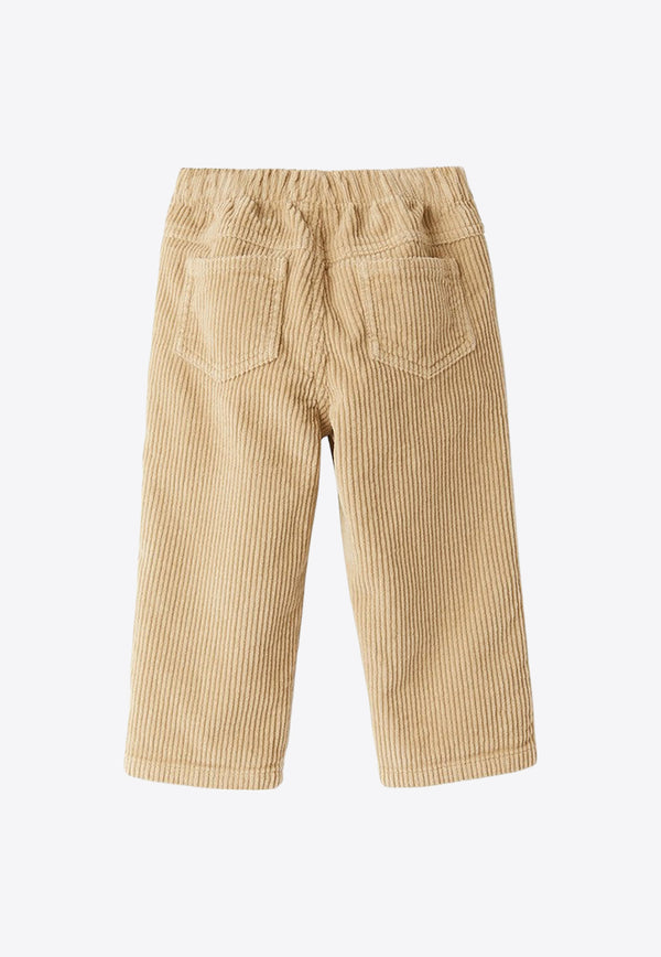 Il Gufo Babies Corduroy Straight-Leg Pants Beige A24PL030V6012-ACO/P_GUFO-118