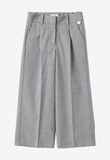 Il Gufo Girls Pleated Wide Pants Gray A24PL441W0003-AWO/P_GUFO-072