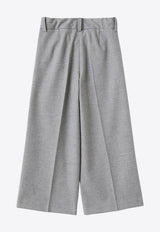 Il Gufo Girls Pleated Wide Pants Gray A24PL441W0003-AWO/P_GUFO-072