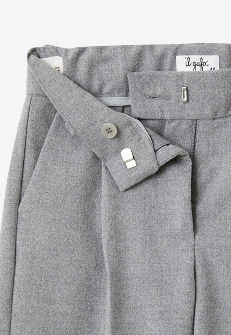 Il Gufo Girls Pleated Wide Pants Gray A24PL441W0003-CWO/P_GUFO-072