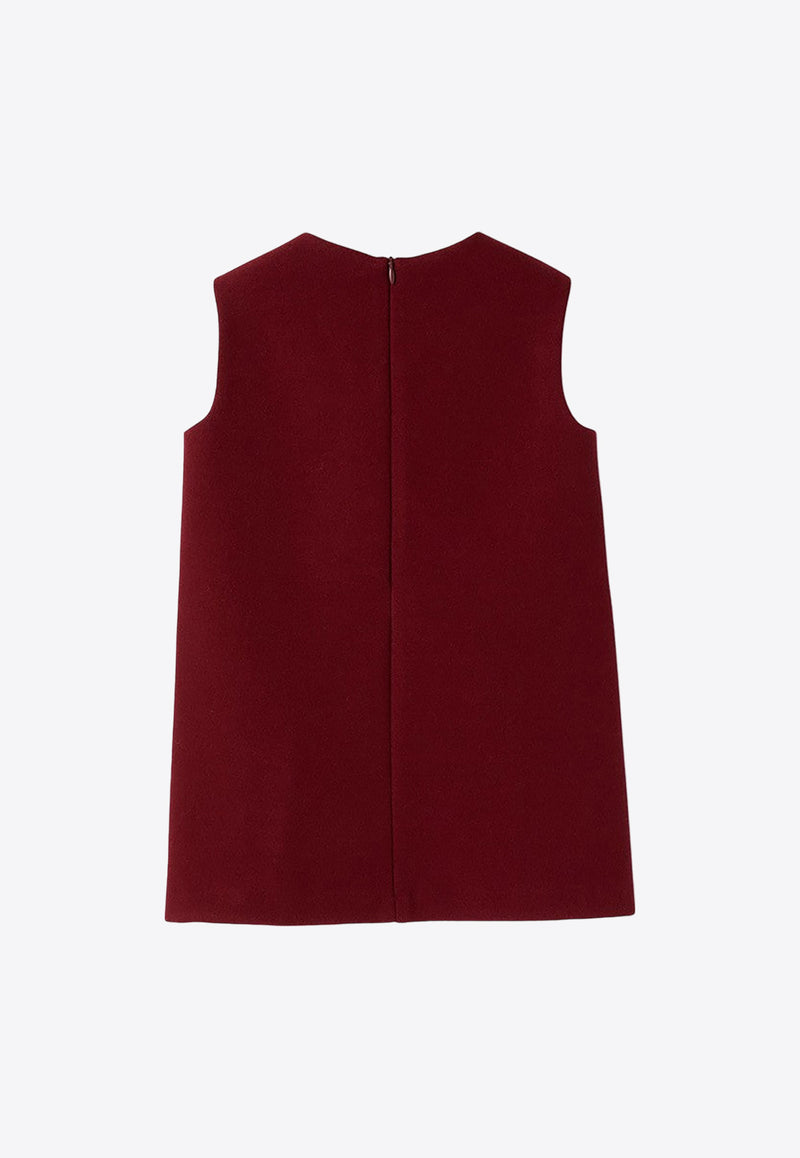 Il Gufo Girls Crewneck Sleeveless Dress Red A24SC076M0138-CWO/P_GUFO-694