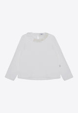 Il Gufo Girls Ruffle-Collar Top White A24TA342MF002-BCO/P_GUFO-1013