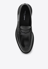 Dolce 
Gabbana Altavilla Brushed Leather Loafers Black A30267A1203/Q_DOLCE-80999