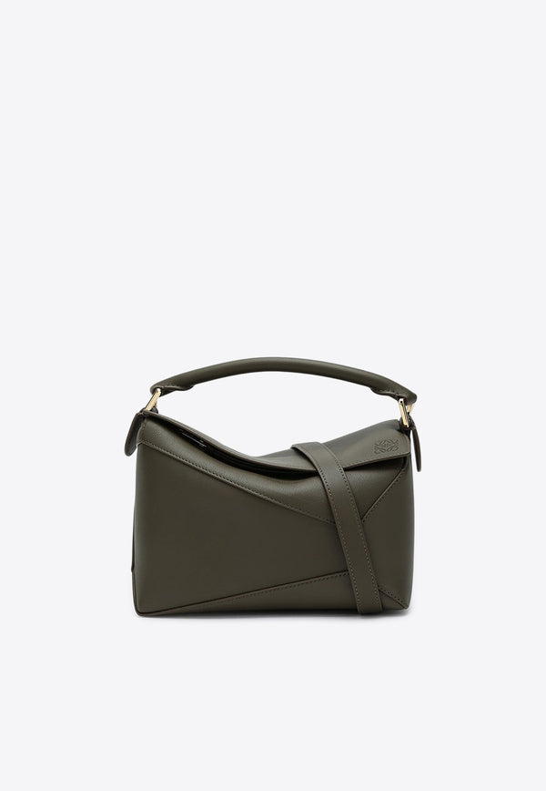 Loewe Small Puzzle Leather Top Handle Bag Green A510P60X41LE/Q_LOEW-3969