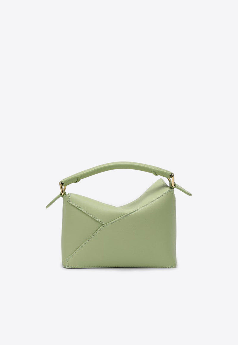 Loewe Mini Puzzle Top Handle Bag in Calf Leather Green A510P88X26LE/P_LOEW-3916