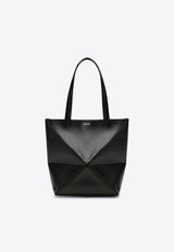 Loewe Medium Puzzle Fold Leather Tote Bag Black A657G50X01LE/Q_LOEW-1100