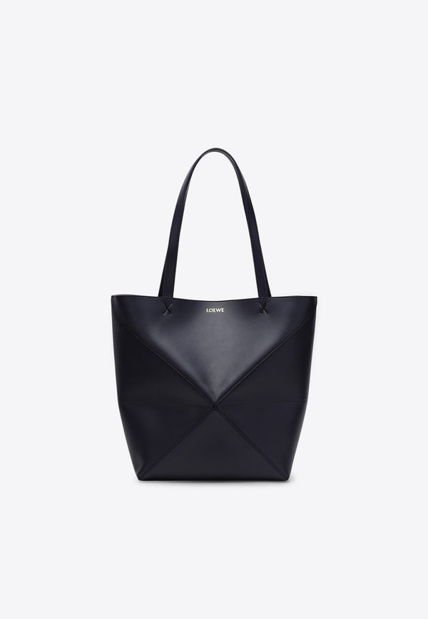 Loewe Medium Puzzle Fold Leather Tote Bag Midnight Blue A657G50X01LE/Q_LOEW-4467