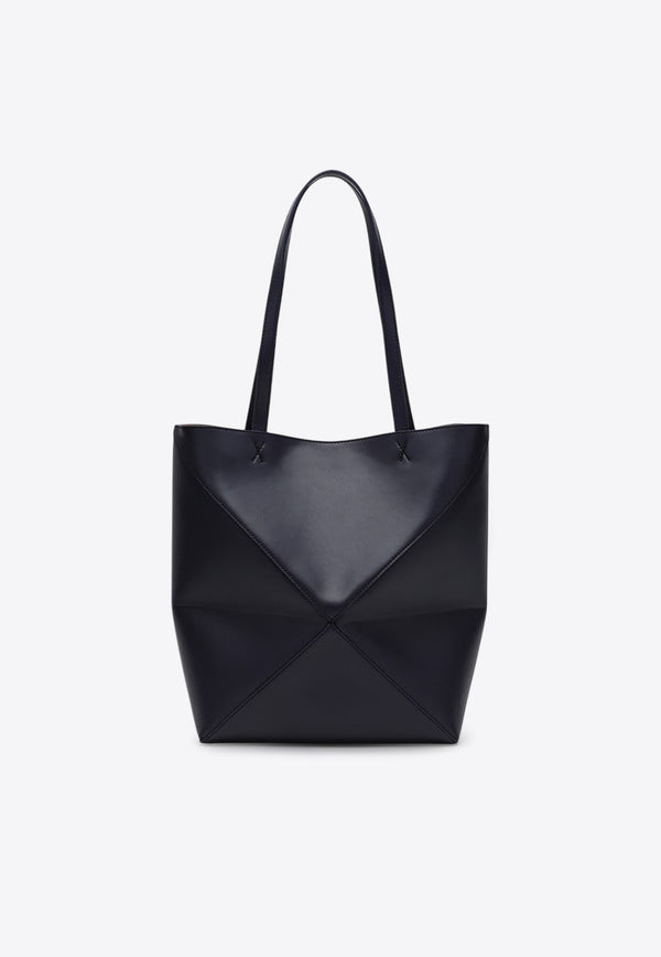 Loewe Medium Puzzle Fold Leather Tote Bag Midnight Blue A657G50X01LE/Q_LOEW-4467