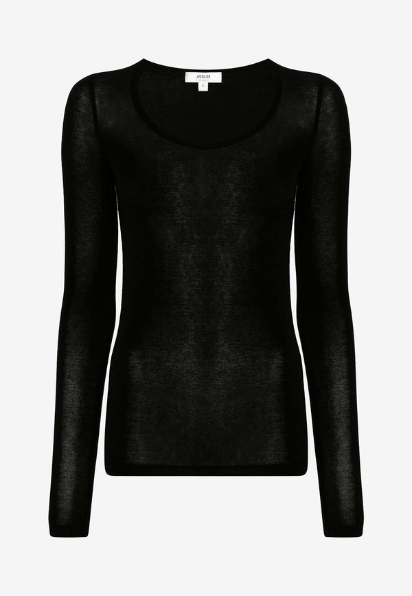 Agolde Corey Long-Sleeved Top A7285-1618BLACK