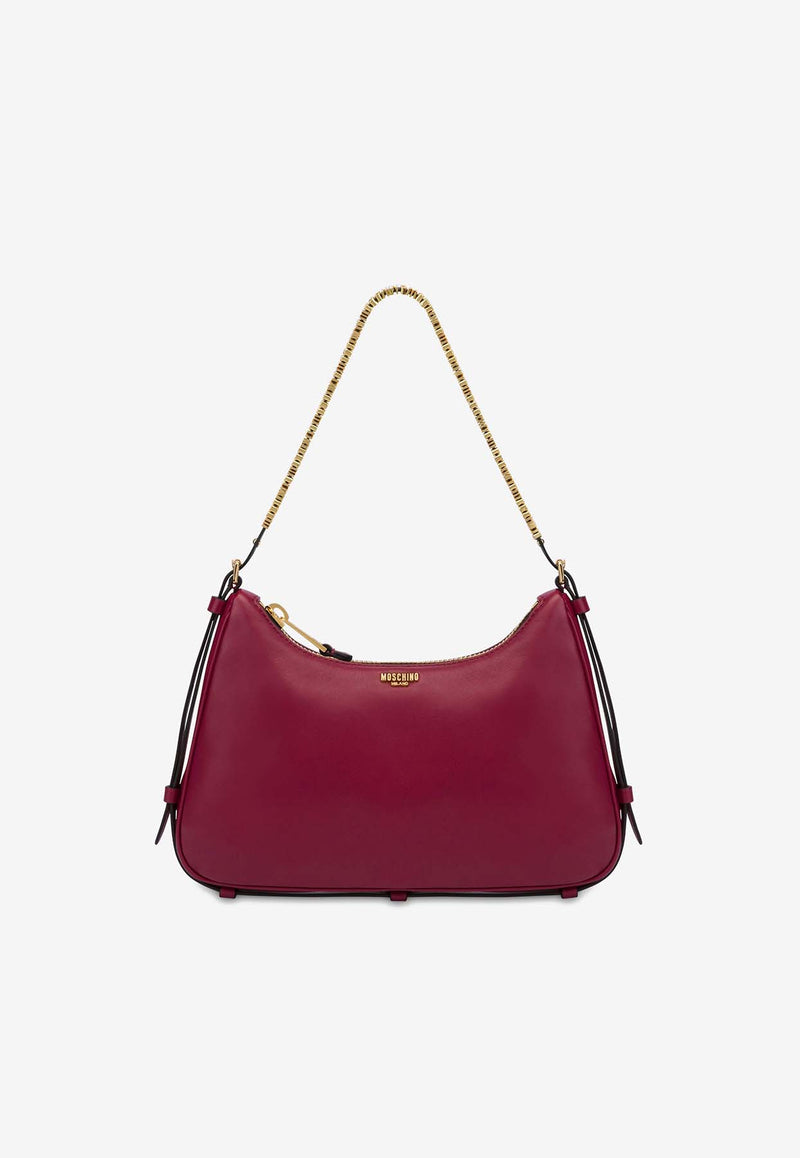 Moschino Small Nappa Leather Hobo Bag A732080020197 0197 Red