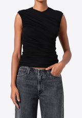 Agolde Ester Ruched Tank Top A7331-1618BLACK