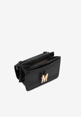 Moschino M Leather Shoulder Bag A7493 8008 555 Black