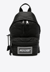 Moschino Logo-Patch Quilted Backpack A7613 8227 1555