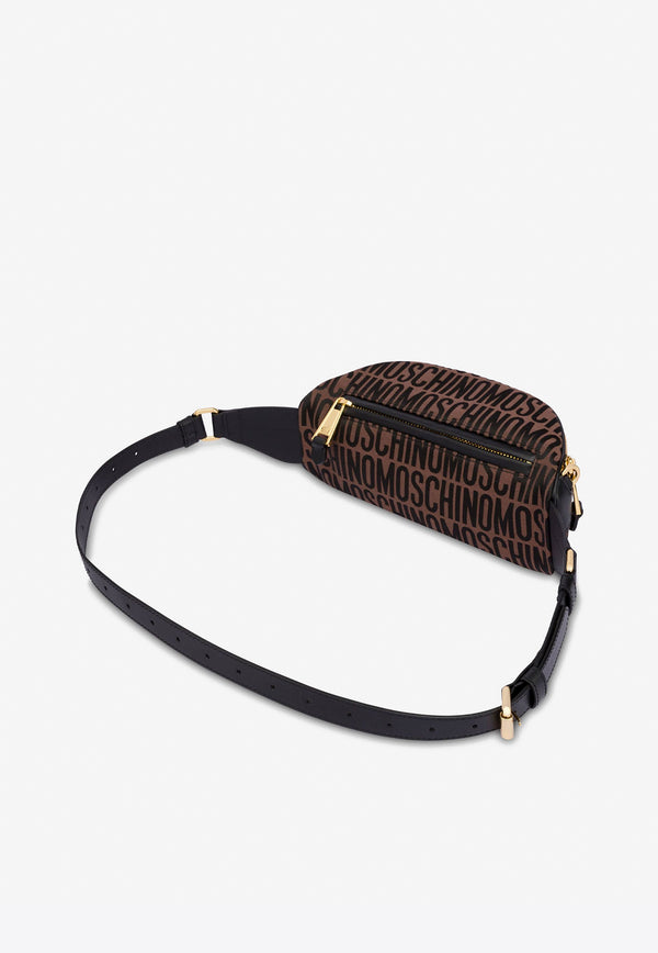 Moschino All-Over Jacquard Logo Belt Bag A7701 8268 1103