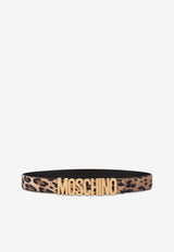 Moschino Leopard Print Suede Belt A806380283888 3888 Multicolor