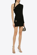 Dion Lee Draped One-Shoulder Mini Dress Black A9011PS24VI/O_DIONL-1000