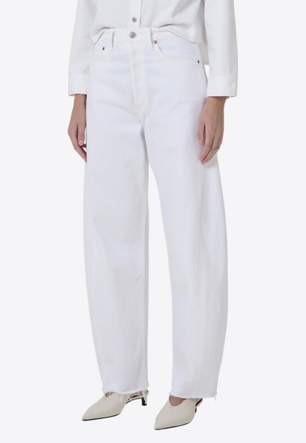 Agolde Luna Bowed-Leg Jeans A9039-1183WHITE