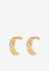 Moschino Crystal-Embellished Logo Earrings A9170 8434 1606 Gold