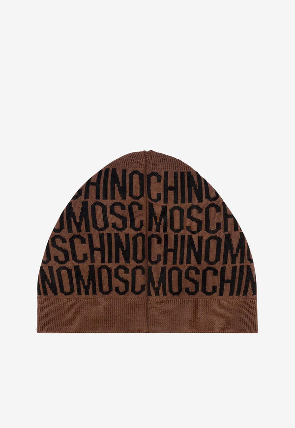 Moschino All-Over Jacquard Logo Beanie A9206 8272 1103