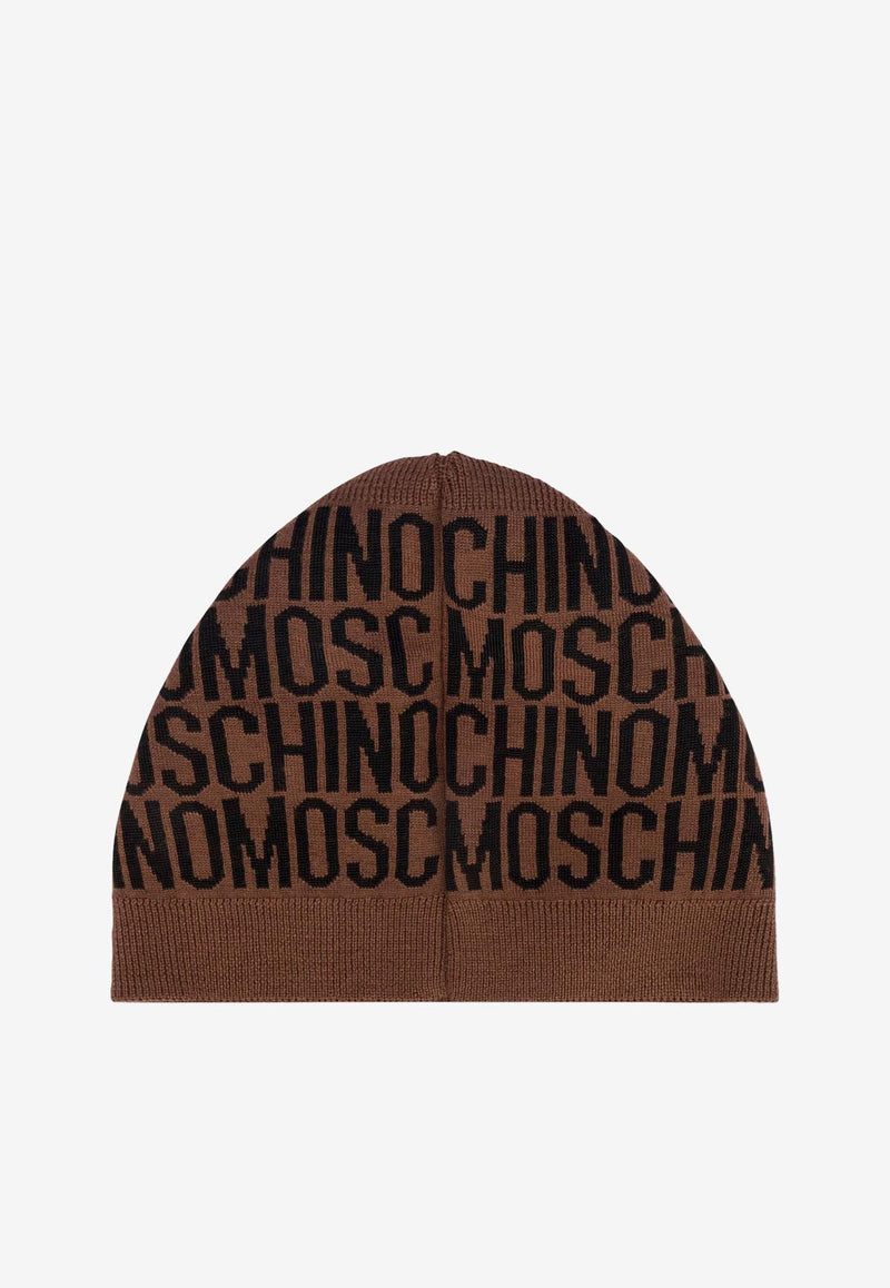 Moschino All-Over Jacquard Logo Beanie A9206 8272 1103