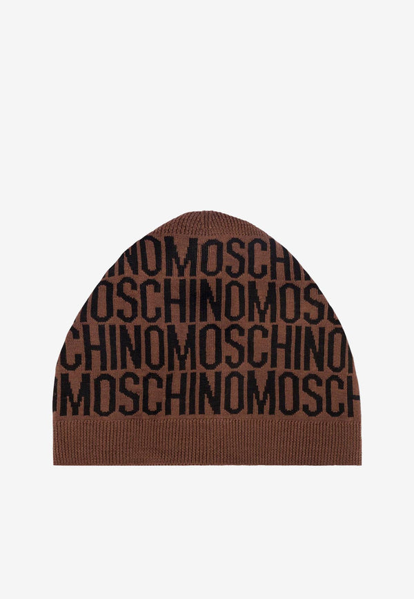 Moschino All-Over Jacquard Logo Beanie A9206 8272 1103