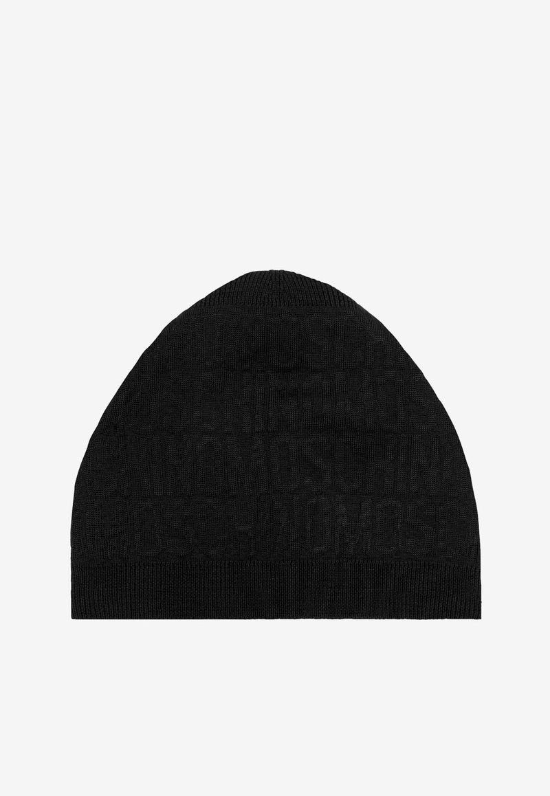 Moschino All-Over Jacquard Logo Beanie A9206 8272 1555