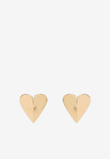 Alaïa Le Coeur Torn Oversized Earrings Gold AA2B067LA006MET/Q_ALAIA-220