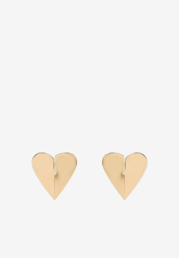 Alaïa Le Coeur Torn Oversized Earrings Gold AA2B067LA006MET/Q_ALAIA-220