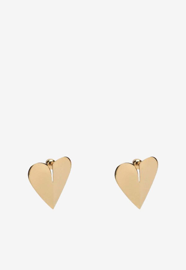 Alaïa Le Coeur Torn Oversized Earrings Gold AA2B067LA006MET/Q_ALAIA-220