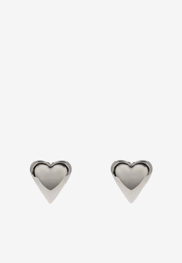 Alaïa Le Coeur Bombé Earrings Silver AA2B068LA011MET/P_ALAIA-210