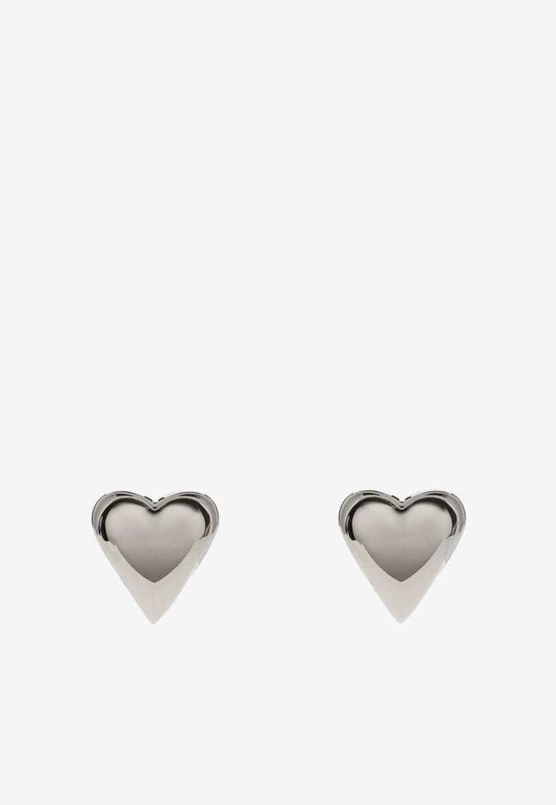 Alaïa Le Coeur Bombé Earrings Silver AA2B068LA011MET/P_ALAIA-210