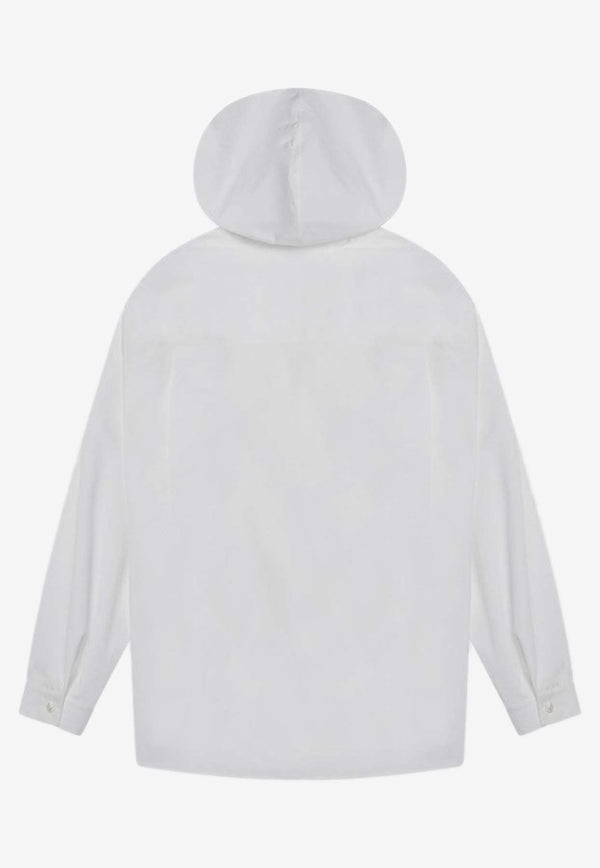 Alaïa Hooded Buttoned Shirt White AA9C0969T611ACO/Q_ALAIA-000