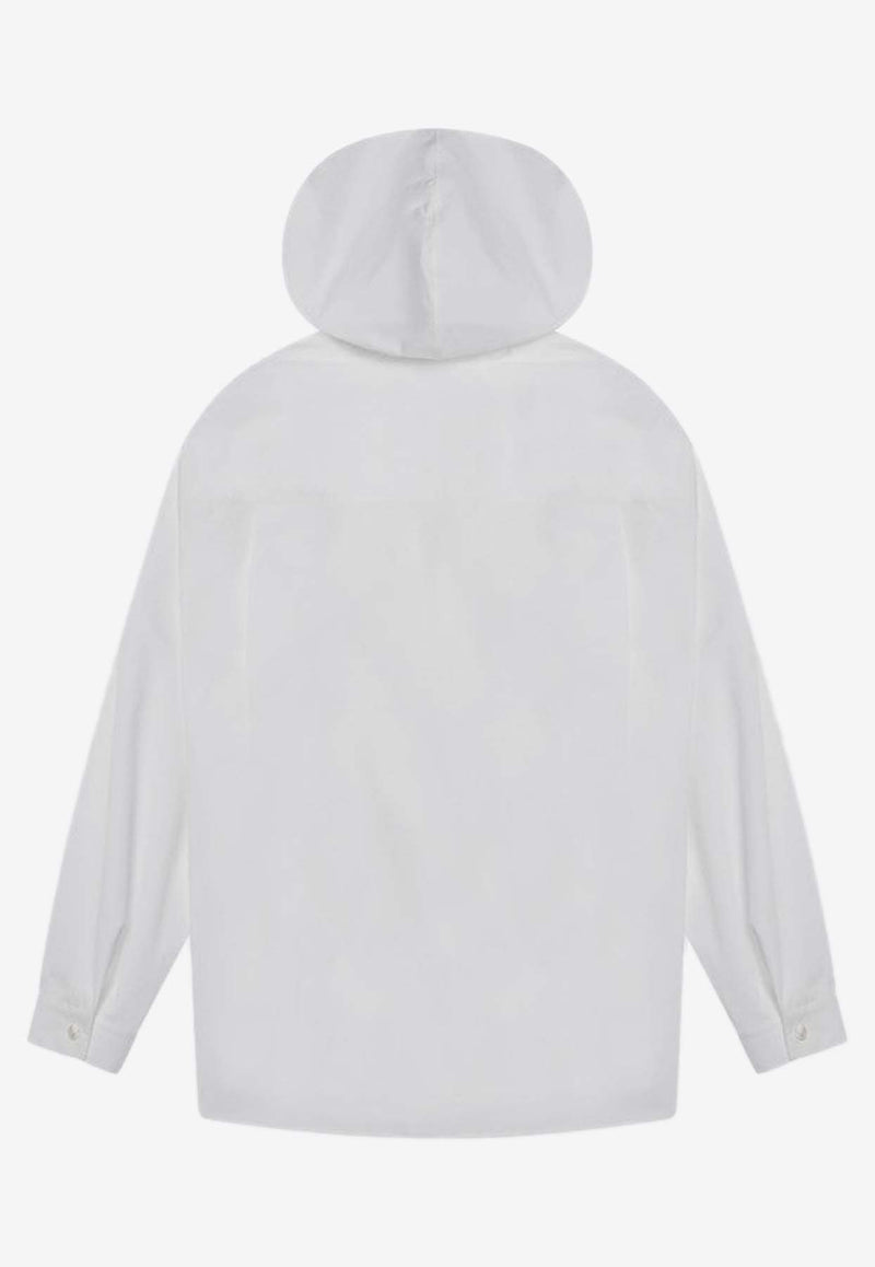 Alaïa Hooded Buttoned Shirt White AA9C0969T611ACO/Q_ALAIA-000