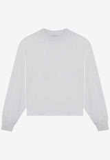 Alaïa Logo Lettering Crewneck Sweater White AA9H1139J010ACO/Q_ALAIA-000