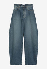 Alaïa Washed Round Jeans Blue AA9P0176T536ADE/Q_ALAIA-525