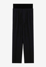 Alaïa Knitted Band Straight-Leg Pants Gray AA9P02386T467WO/P_ALAIA-830