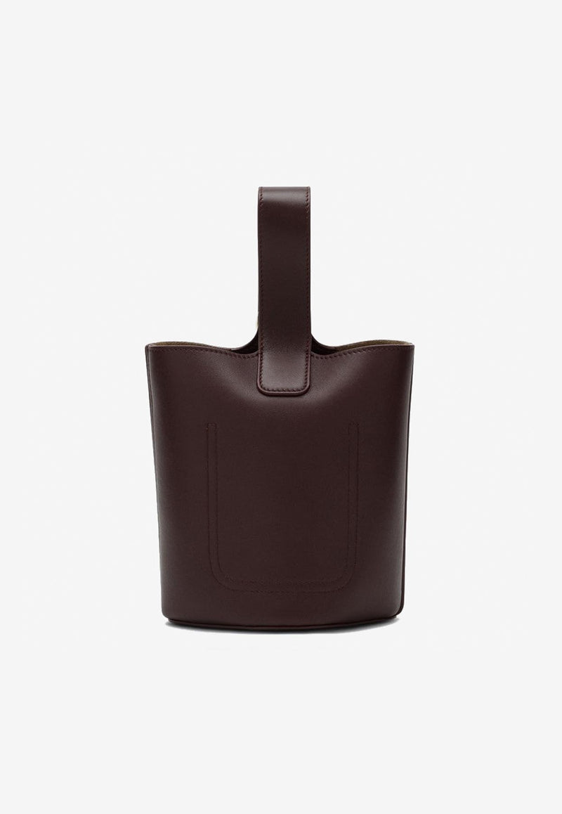 Loewe Mini Pebble Bucket  Bag in Calf Leather Burgundy AANBBBMX01LE/Q_LOEW-7240