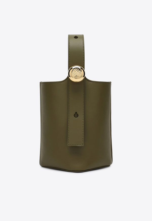 Loewe Mini Pebble Leather Bucket Bag Olive AANBBBMX01LE/Q_LOEW-8795