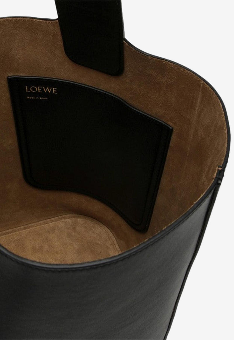 Loewe Medium Pebble Bucket Bag in Calf Leather Black AANBBBWX01LE/Q_LOEW-1100