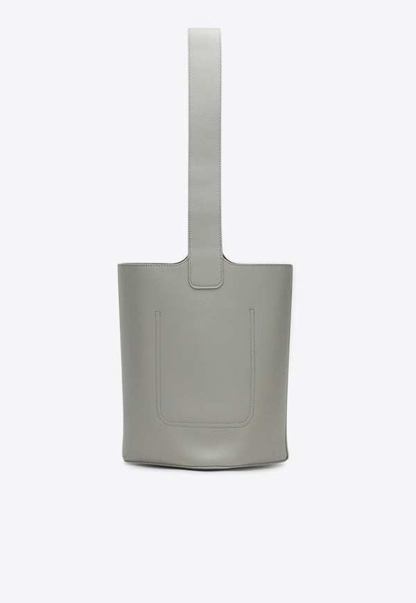 Loewe Medium Pebble Leather Bucket Bag Gray AANBBBWX01LE/Q_LOEW-6579