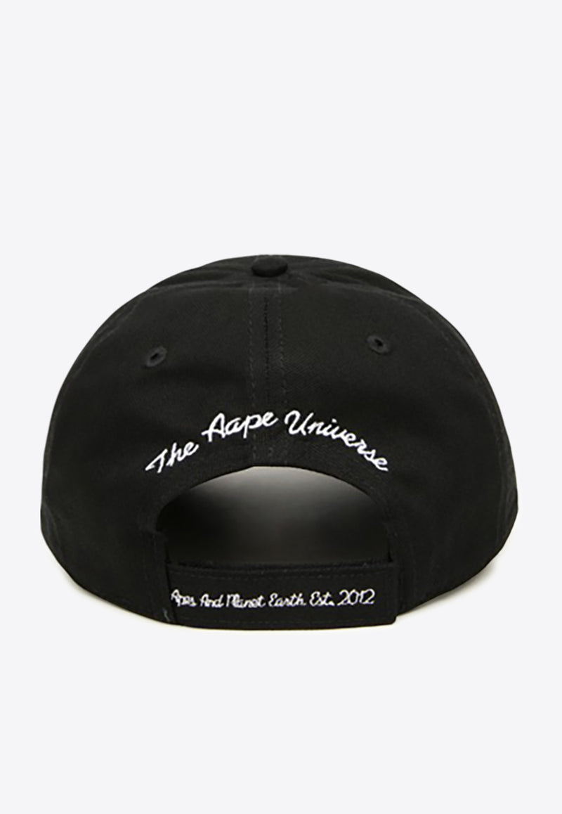 AAPE Logo-Embroidered Cap AAPCPM5228XXNBKXBLACK