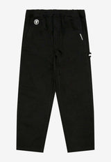 AAPE Moonface Woven Pants Black AAPPTMB624XXNBKXBLACK